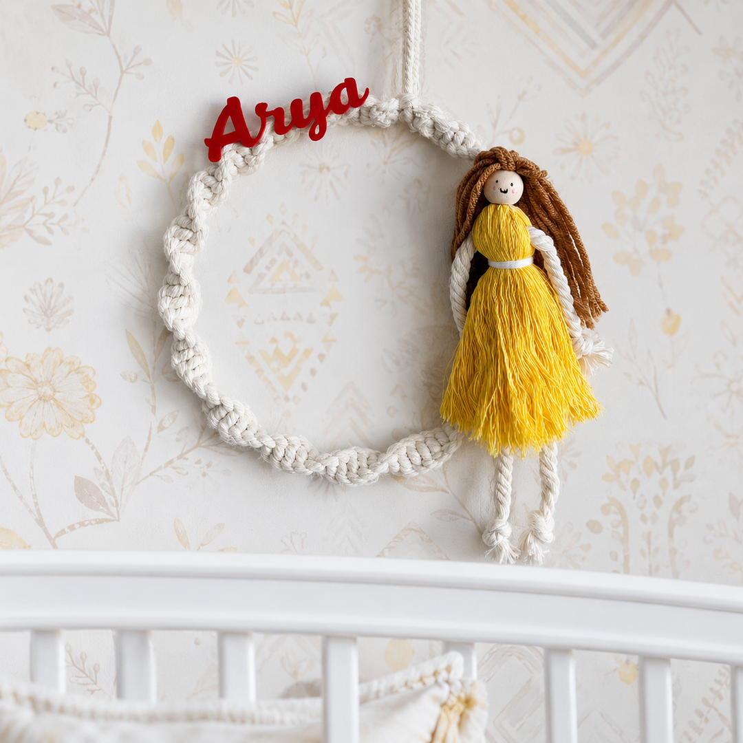 Babble Wrap Lily Macrame Name Hanging