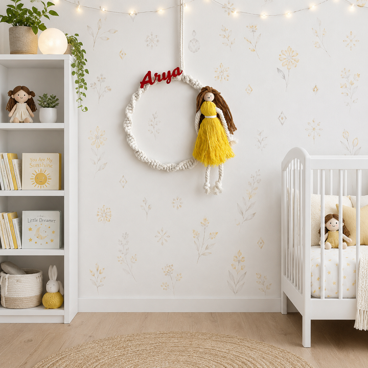 Babble Wrap Lily Macrame Name Hanging