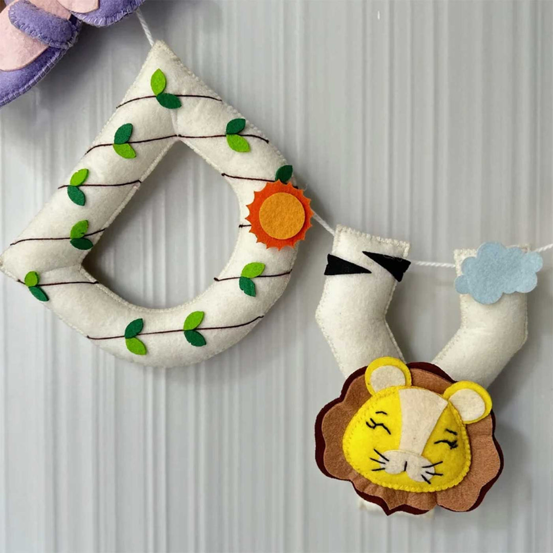 Babble Wrap Little Jungle Tales – Ivory Safari Name Bunting/Garland