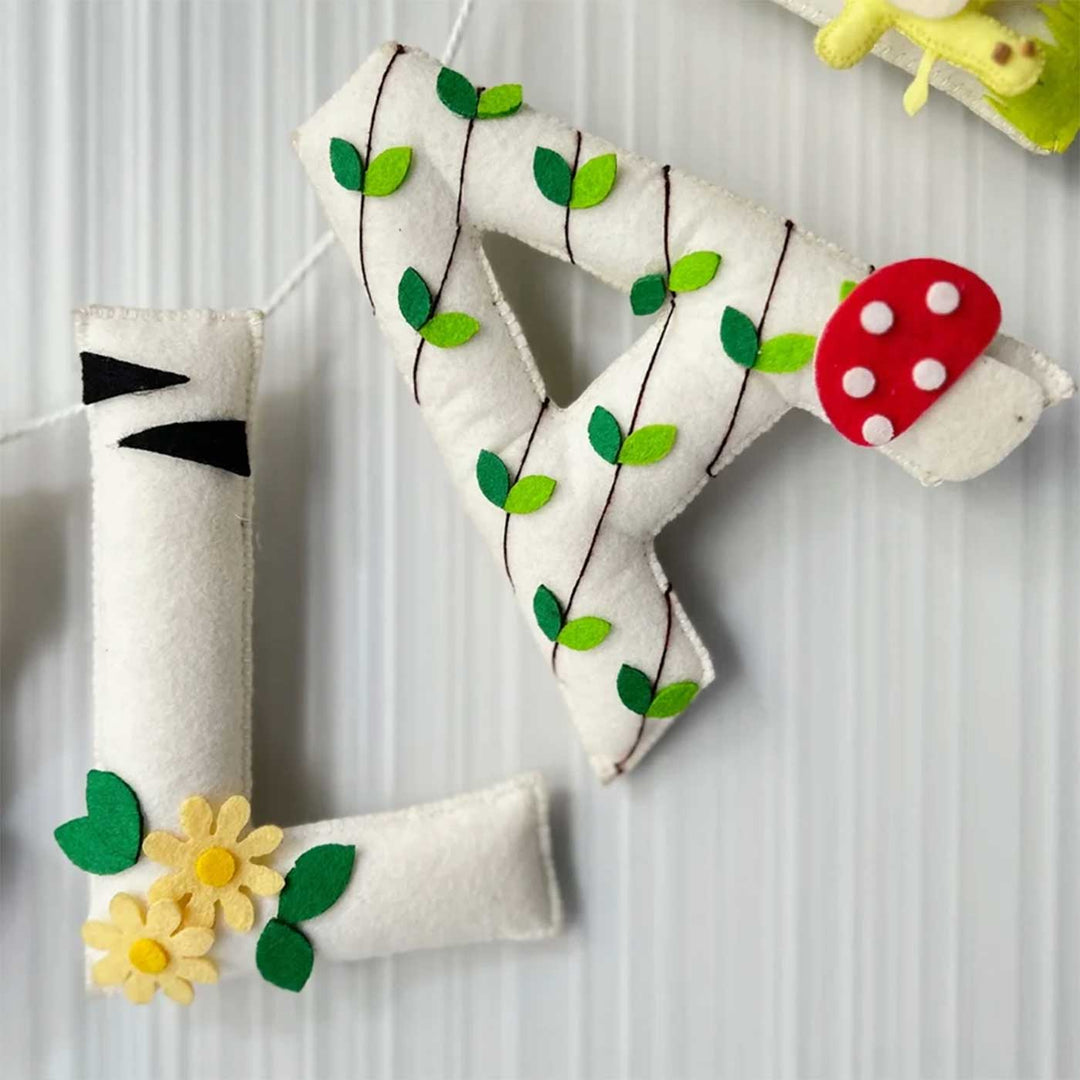 Babble Wrap Little Jungle Tales – Ivory Safari Name Bunting/Garland