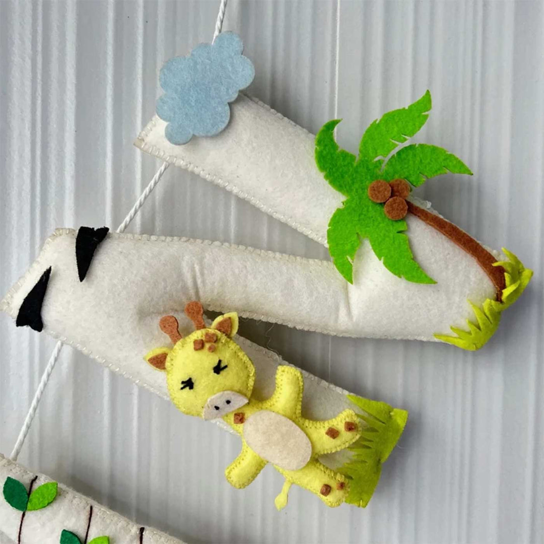 Babble Wrap Little Jungle Tales – Ivory Safari Name Bunting/Garland