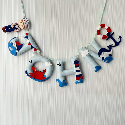 Babble Wrap  Nautical Captain Bunting/Garland