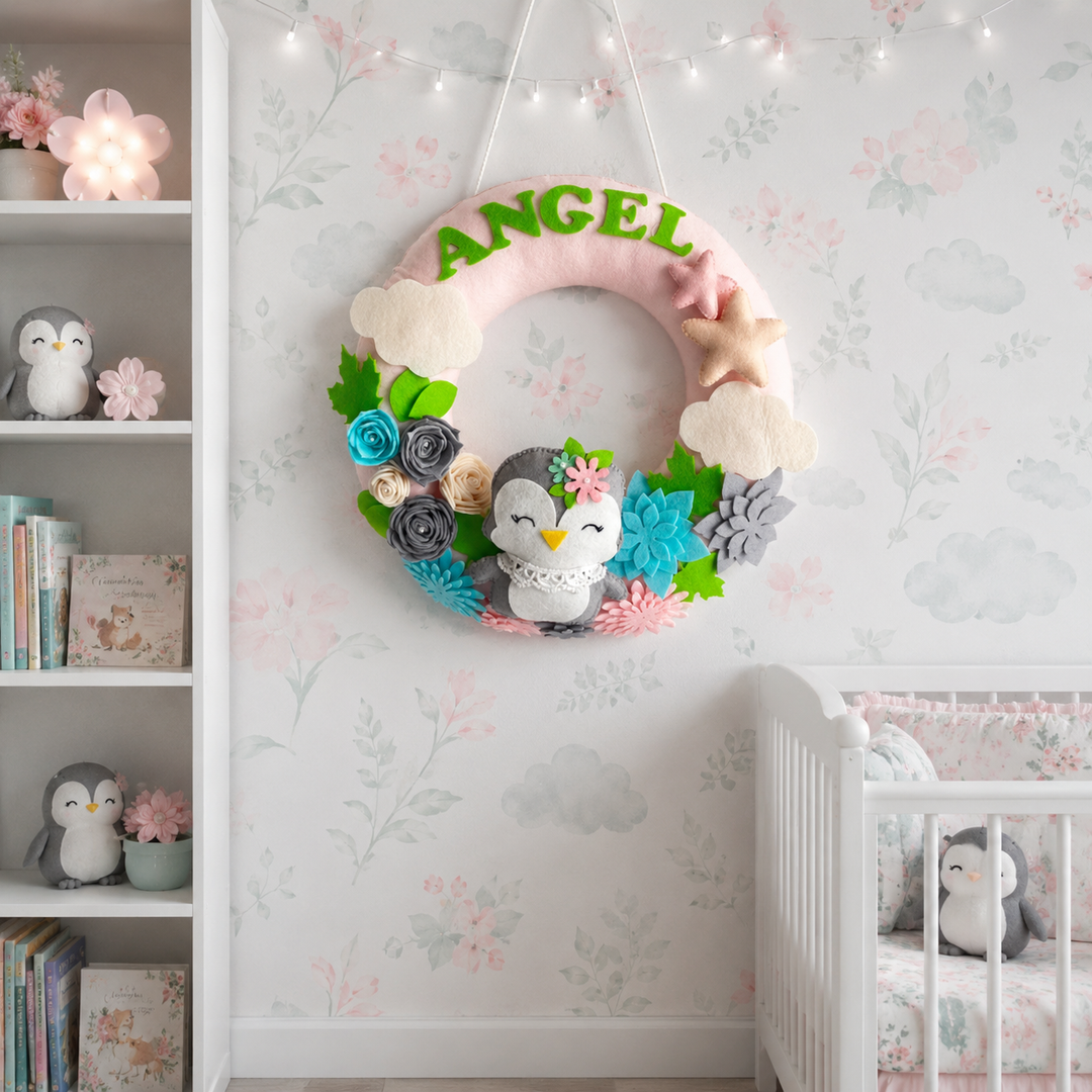 Babble Wrap  Penguin Parade Name Hanging