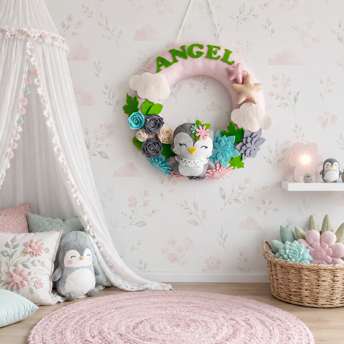 Babble Wrap  Penguin Parade Name Hanging