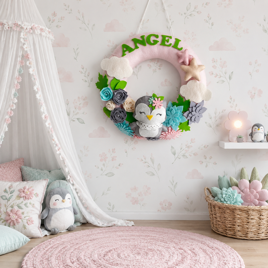 Babble Wrap  Penguin Parade Name Hanging