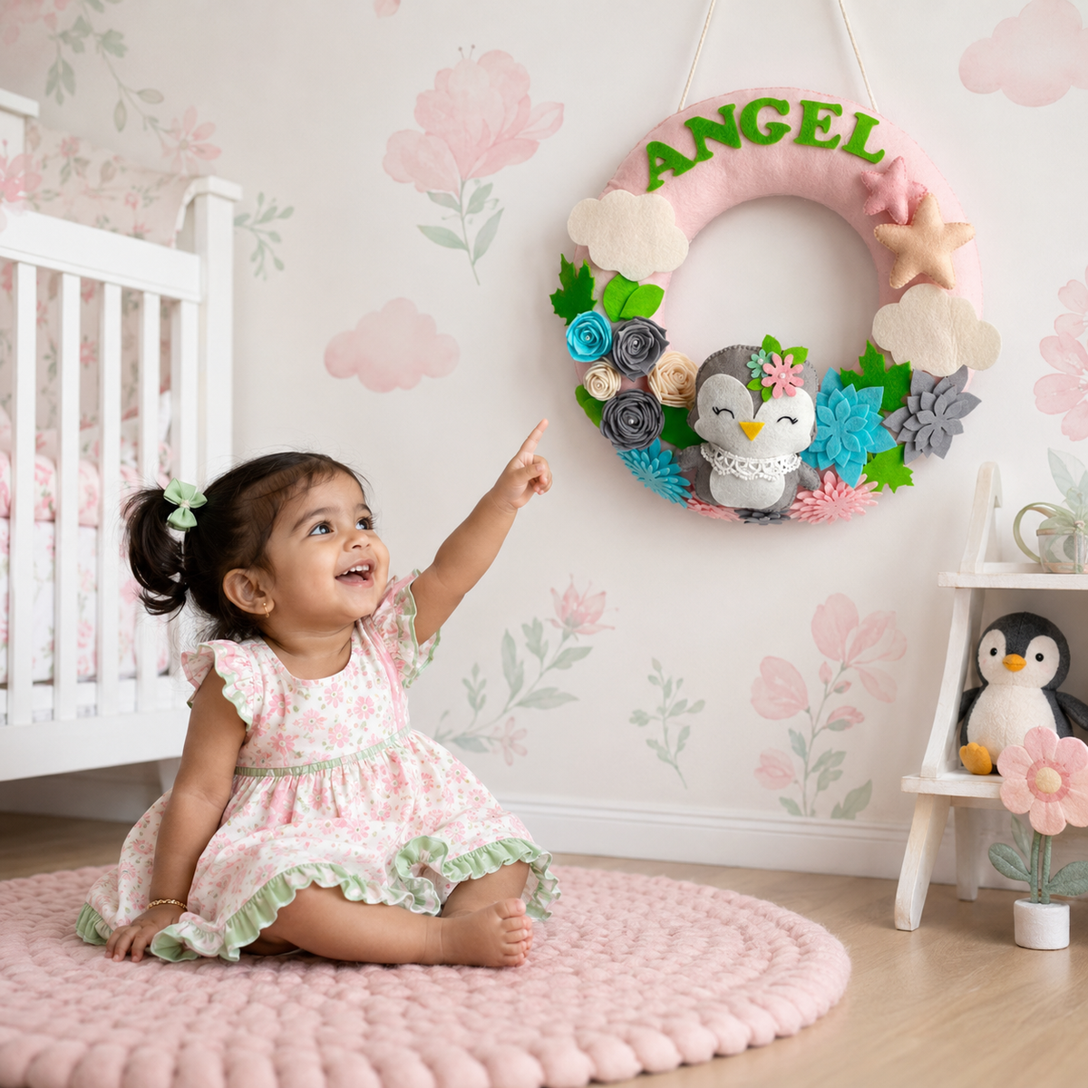 Babble Wrap  Penguin Parade Name Hanging