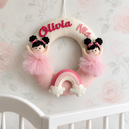 Babble Wrap Rainbow Duo Name Hanging