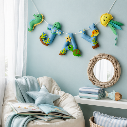 Babble Wrap Sea World Name Bunting/Garland