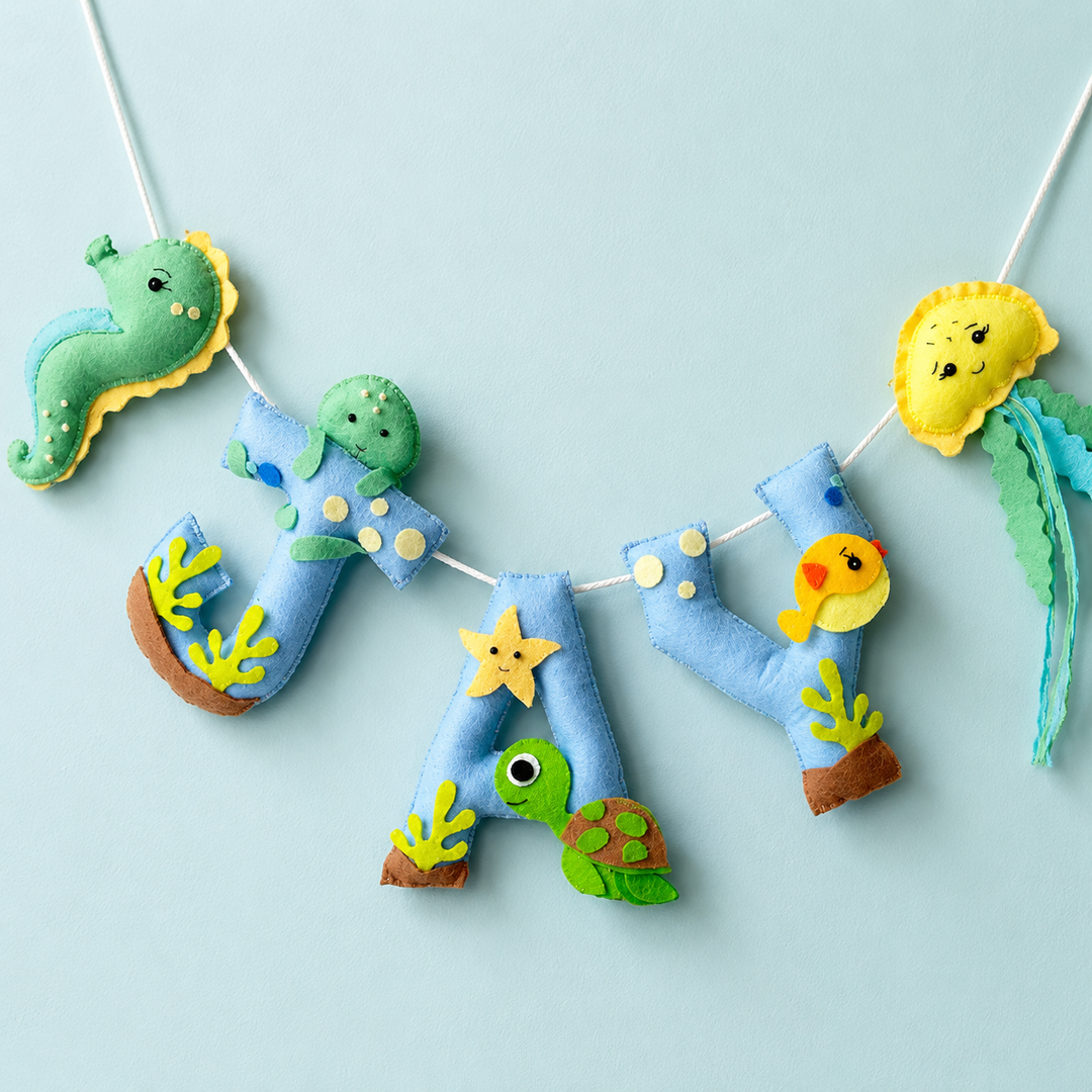 Babble Wrap Sea World Name Bunting/Garland