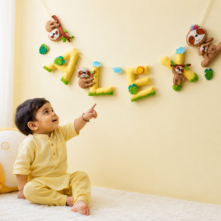 Babble Wrap Sloth Sanctuary Name Bunting/Garland