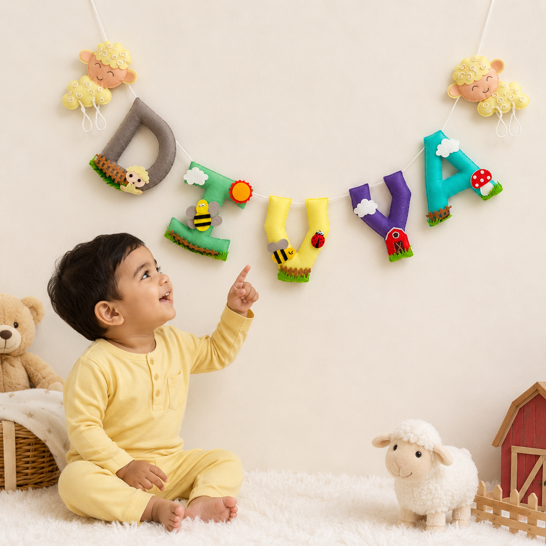 Babble Wrap Snuggly Sheep  Name Bunting/Garland