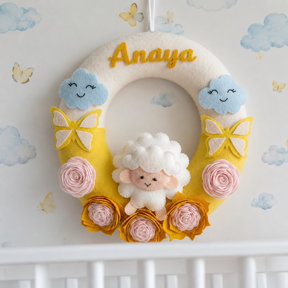 Babble Wrap Snuggly Sheep Name Hanging