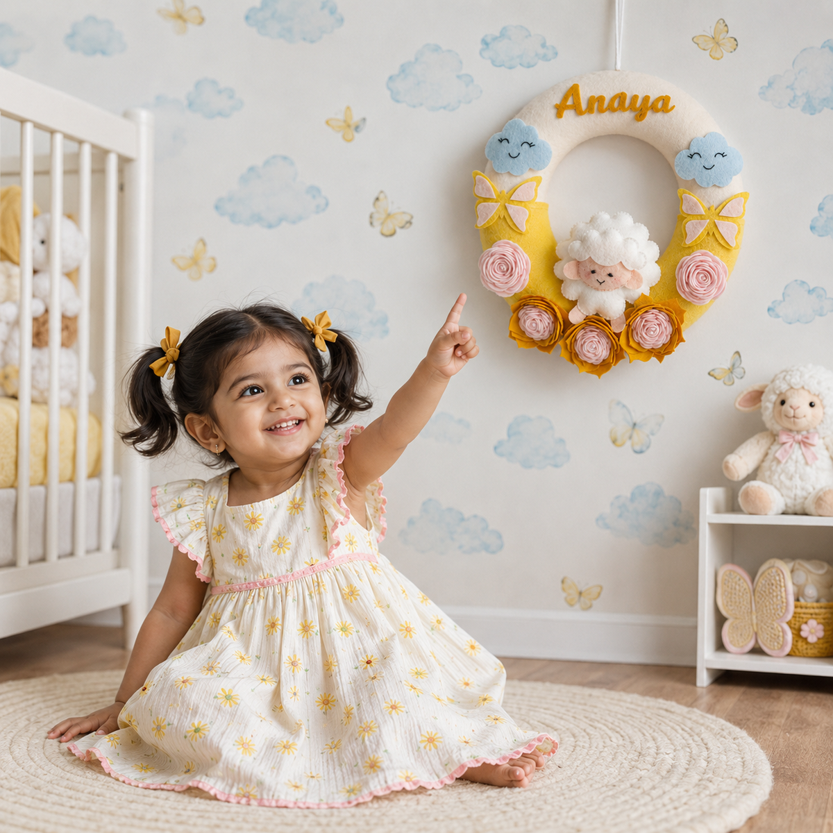 Babble Wrap Snuggly Sheep Name Hanging