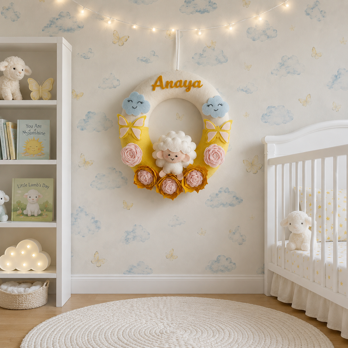 Babble Wrap Snuggly Sheep Name Hanging