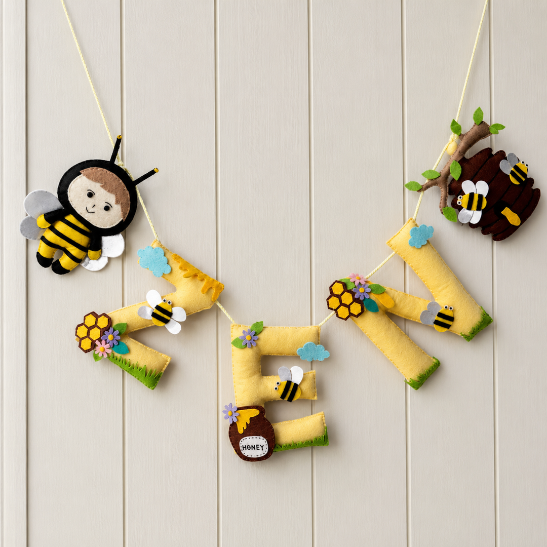 Babble Wrap  Sweet Honey Dreams Name Bunting/Garland
