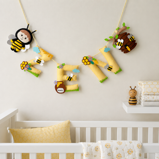 Babble Wrap  Sweet Honey Dreams Name Bunting/Garland