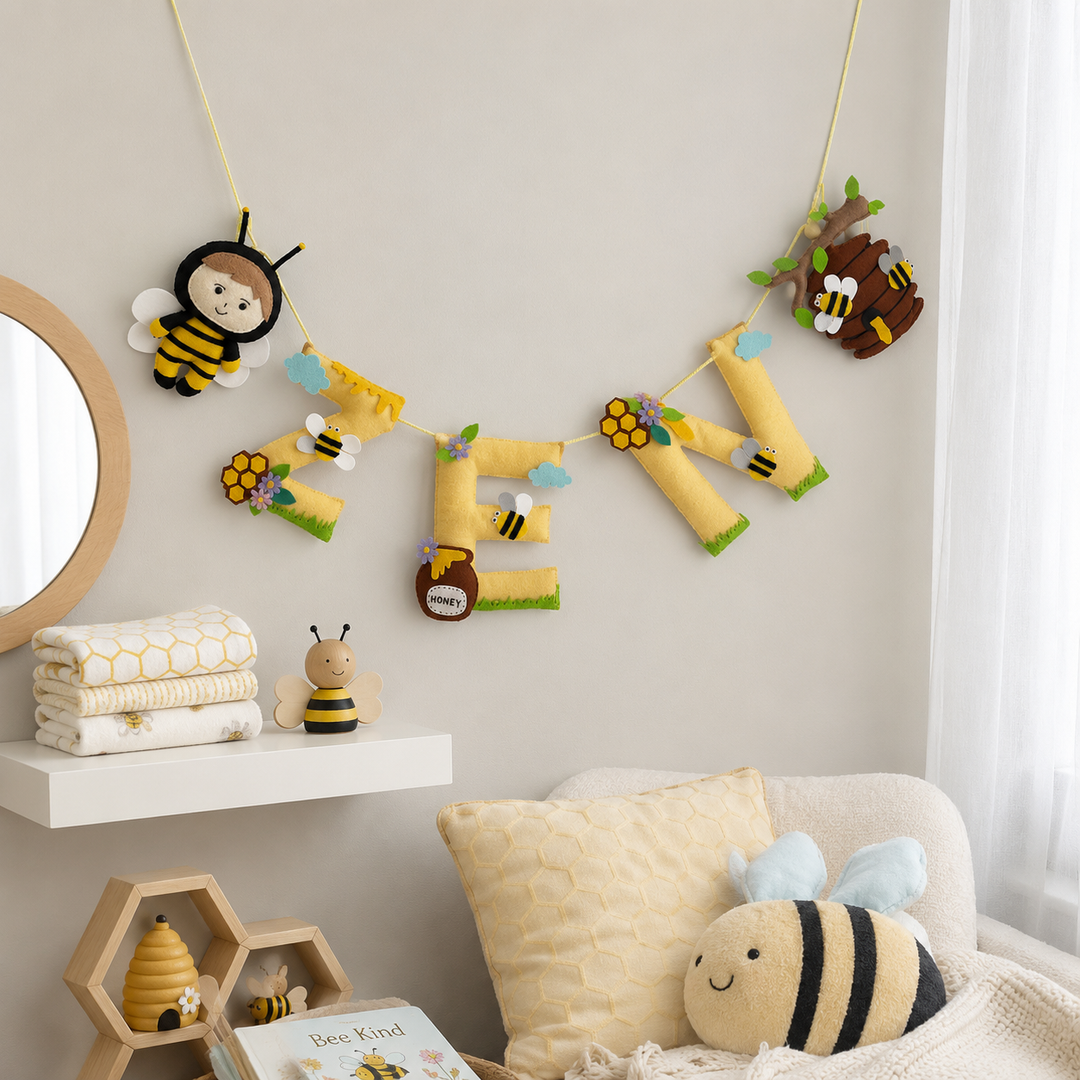 Babble Wrap  Sweet Honey Dreams Name Bunting/Garland