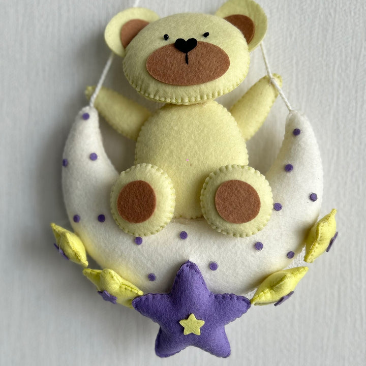 Babble Wrap  Teddy's Starry Moon Name Hanging
