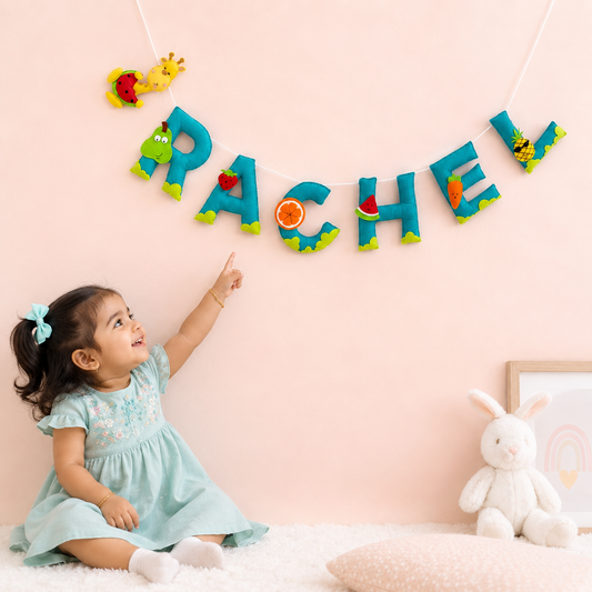 Babble Wrap Tropical Fruits Name Bunting/Garland