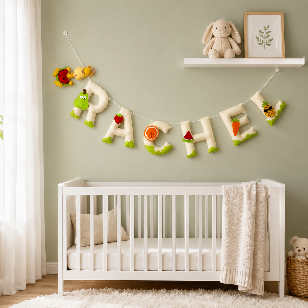 Babble Wrap Tropical Fruits Name Bunting/Garland