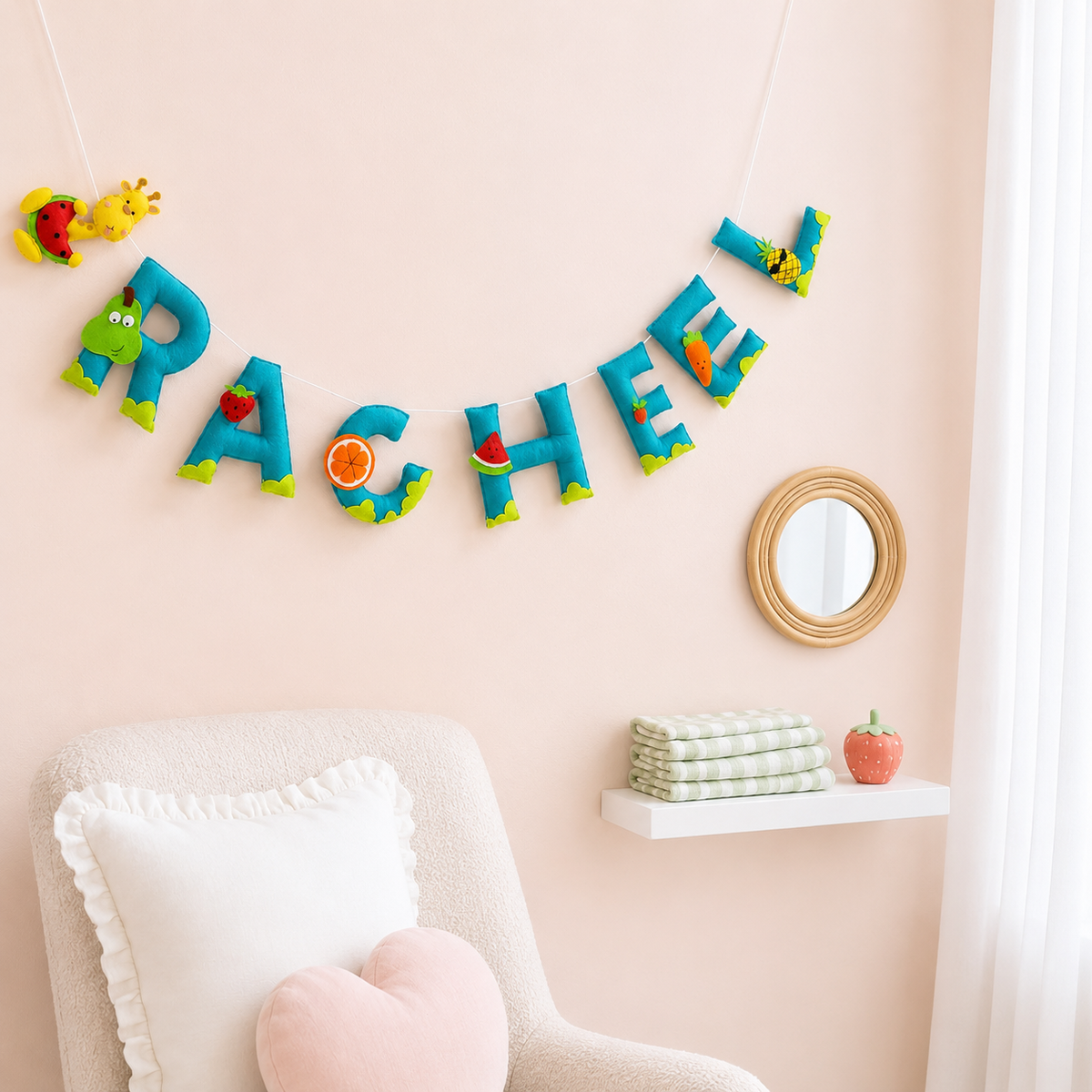 Babble Wrap Tropical Fruits Name Bunting/Garland