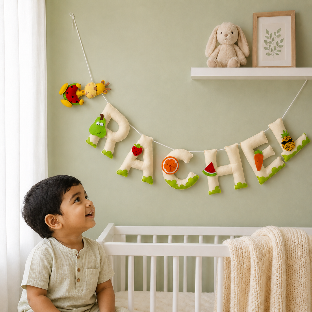 Babble Wrap Tropical Fruits Name Bunting/Garland