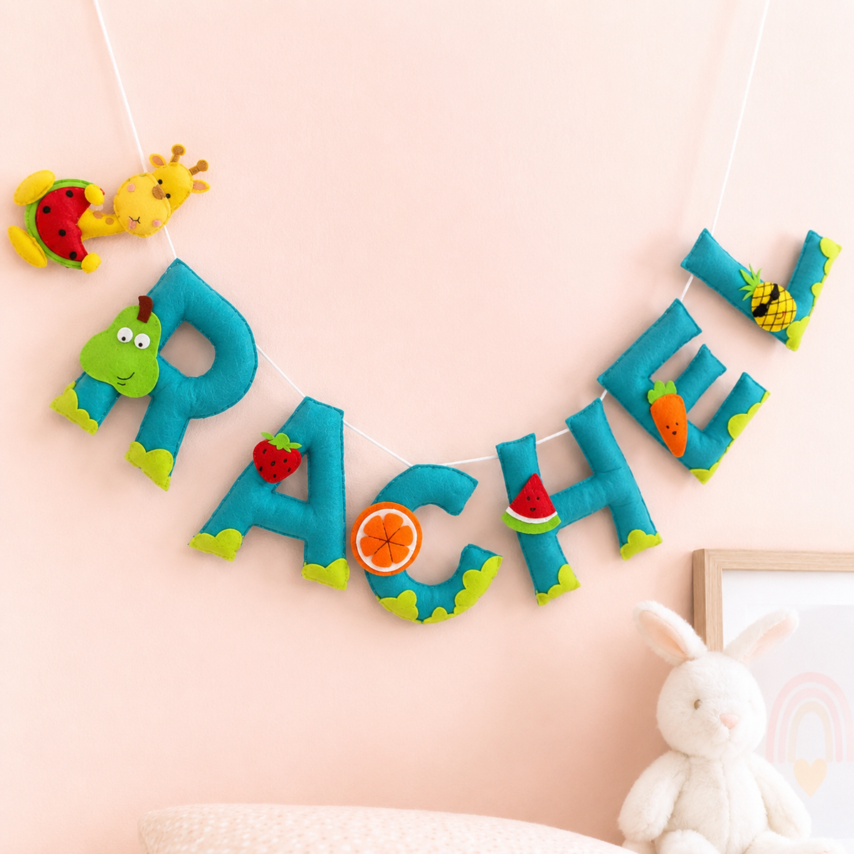 Babble Wrap Tropical Fruits Name Bunting/Garland