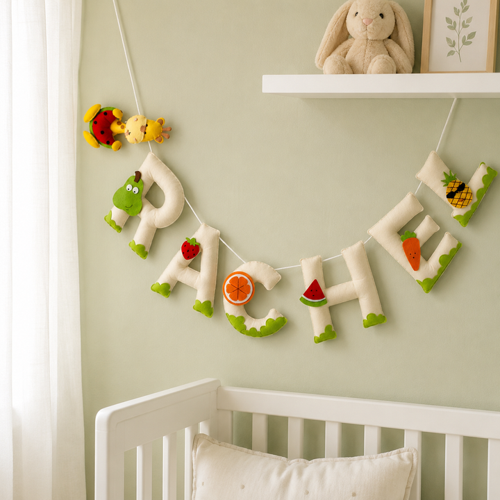Babble Wrap Tropical Fruits Name Bunting/Garland