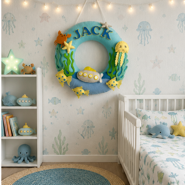 Babble Wrap Under the Sea Name Hanging