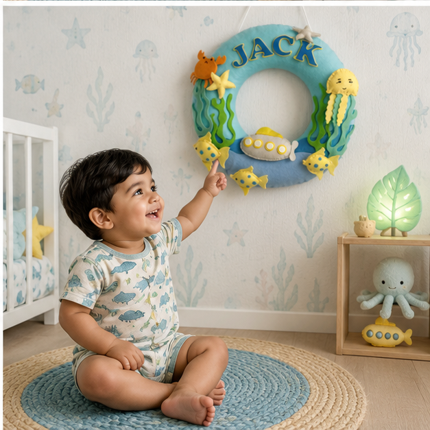 Babble Wrap Under the Sea Name Hanging