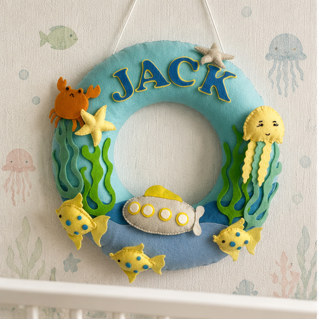 Babble Wrap Under the Sea Name Hanging