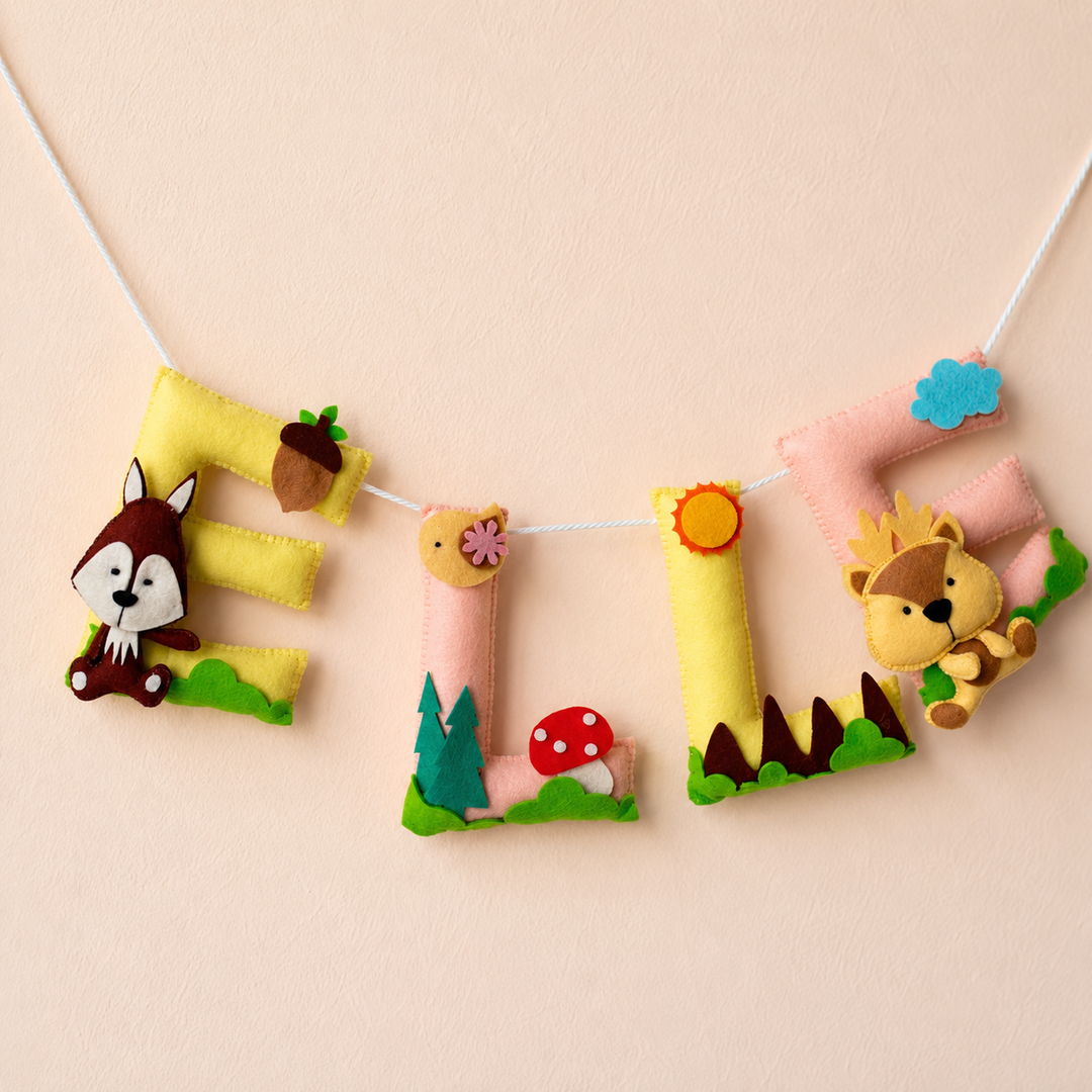 Babble Wrap Woodlands Theme Name Bunting/Garland