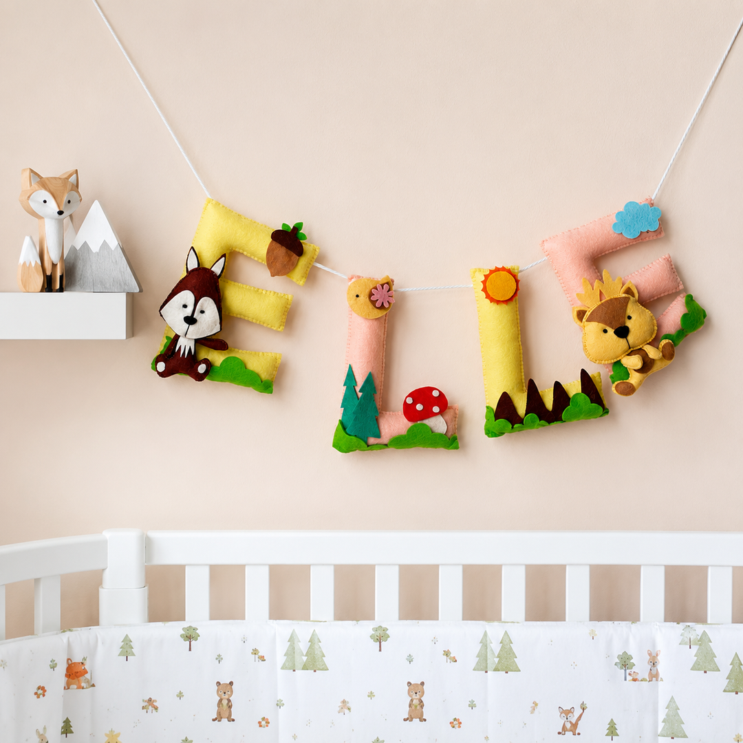 Babble Wrap Woodlands Theme Name Bunting/Garland