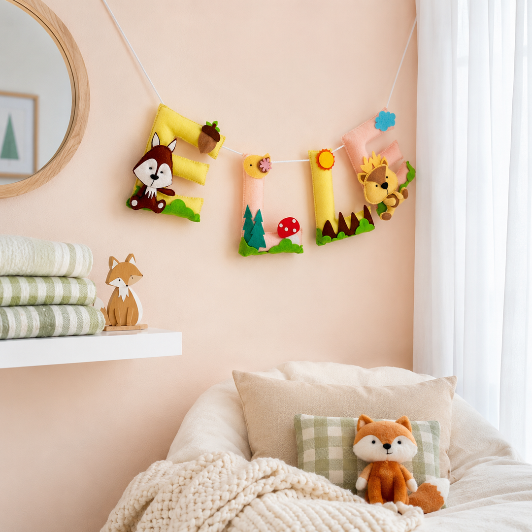 Babble Wrap Woodlands Theme Name Bunting/Garland