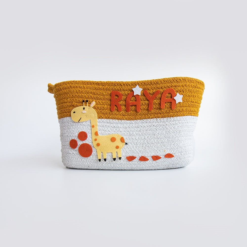 Baby Giraffe - Cotton Rope Baskets (Individual/Set Of 2)