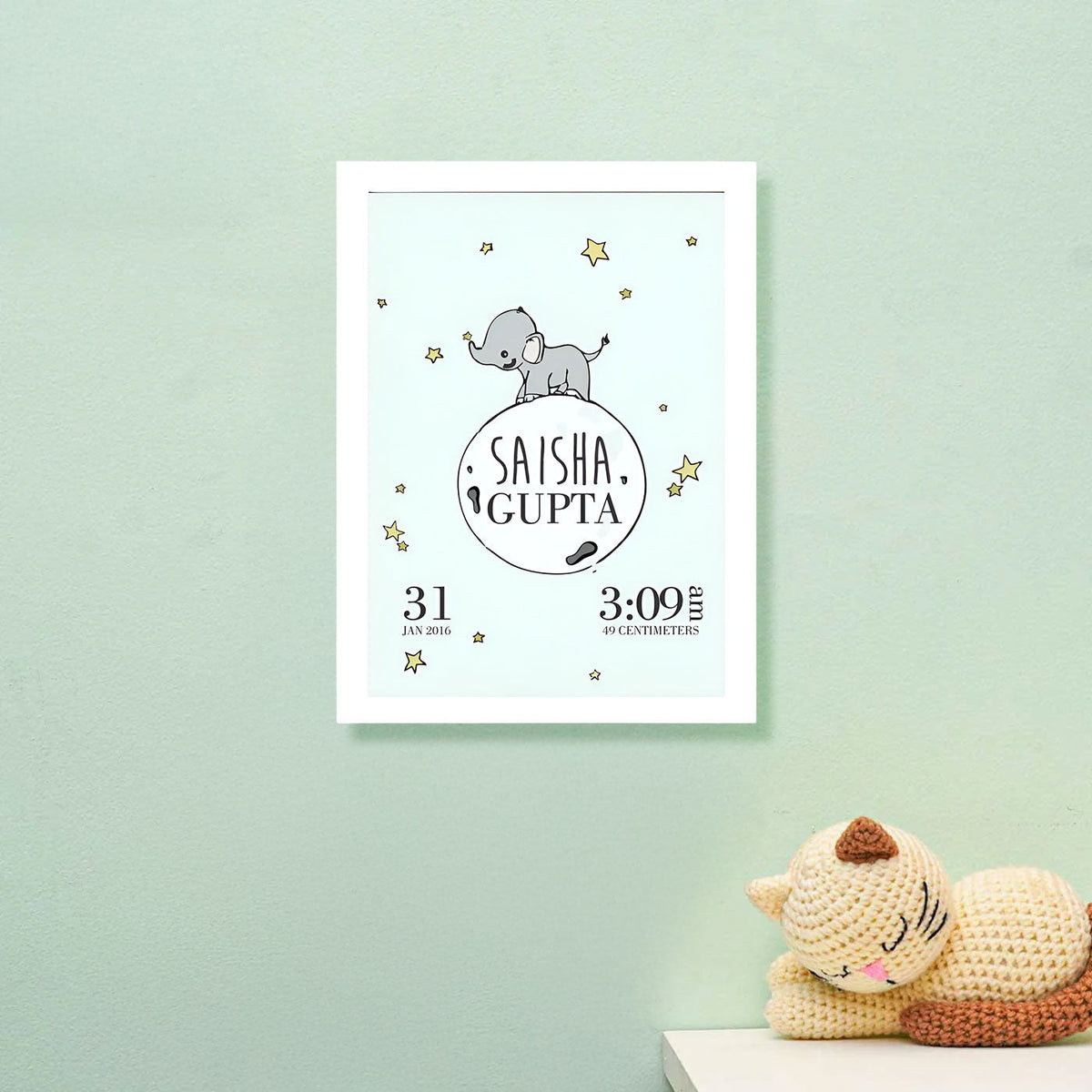 Birth Statistics Frame - Little Ellie