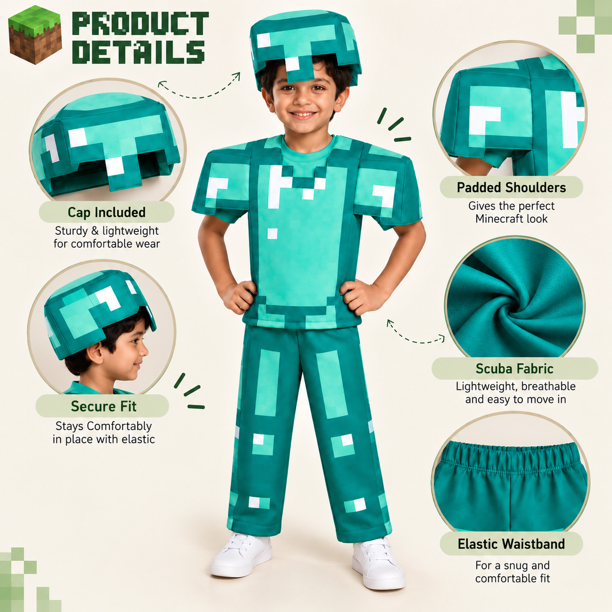 Block World Creeper Costume