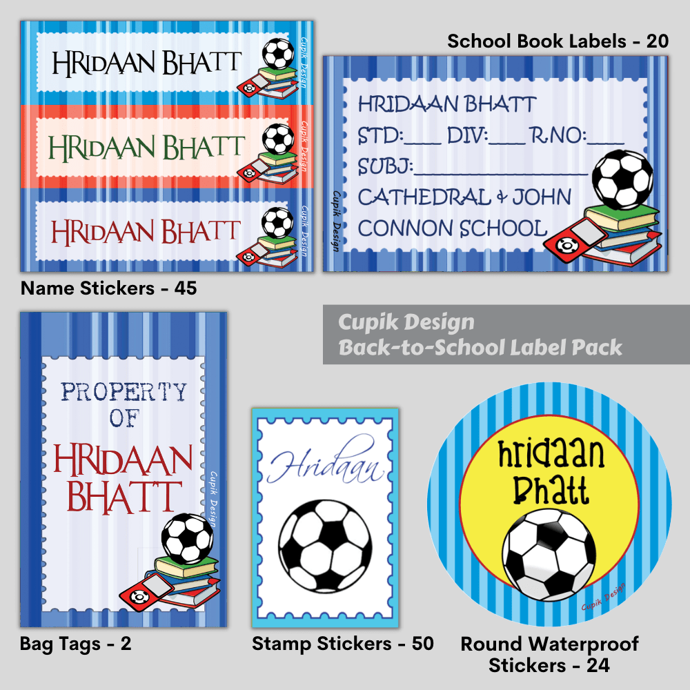 Football - Back to School Label Pack