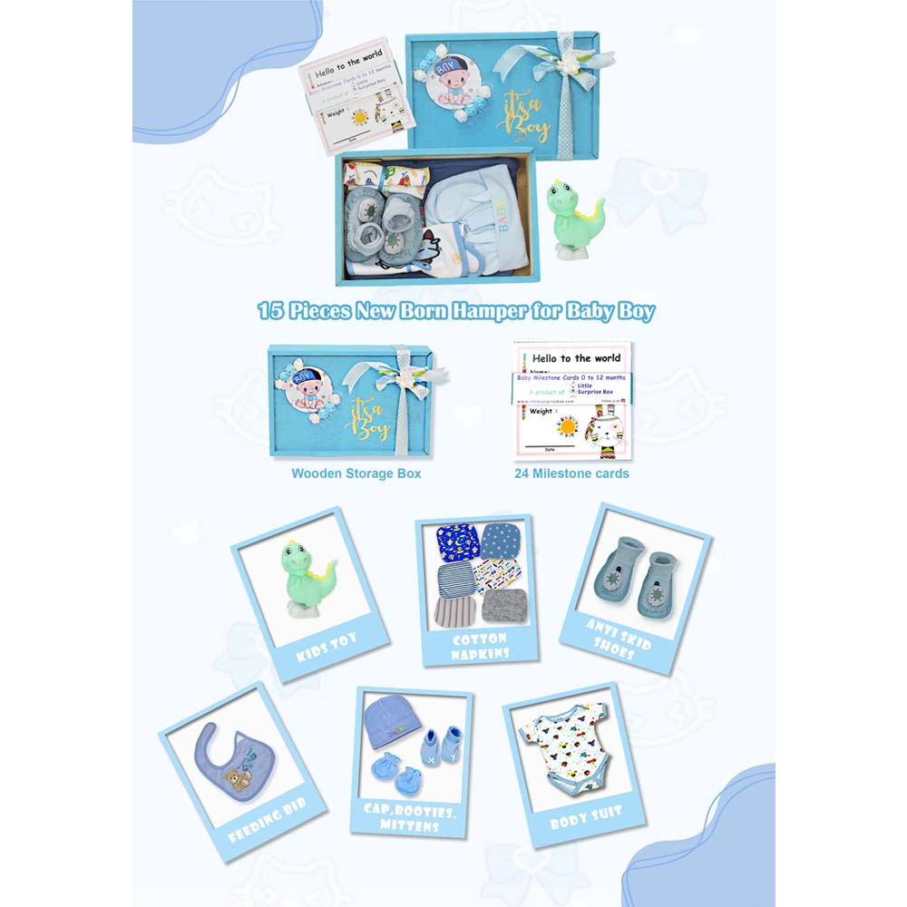 Blue Joy Newborn Hamper Gift Set