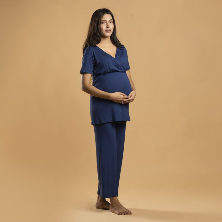 Blue Maternity Co-Ord Set