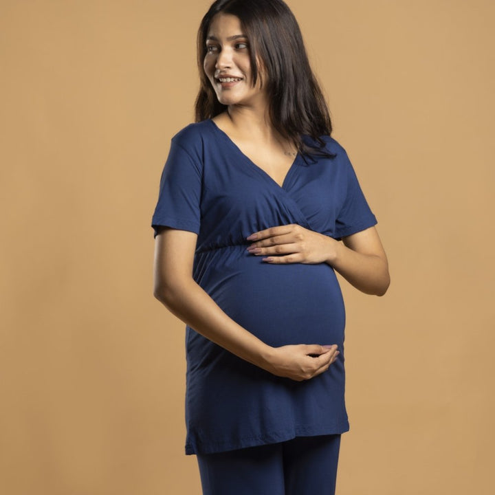 Blue Maternity Co-Ord Set