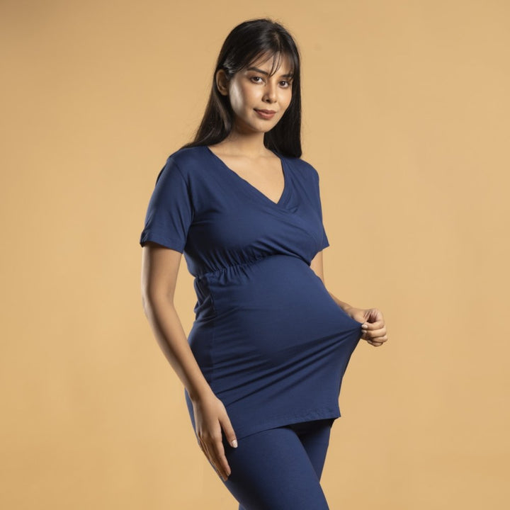 Blue Maternity Co-Ord Set