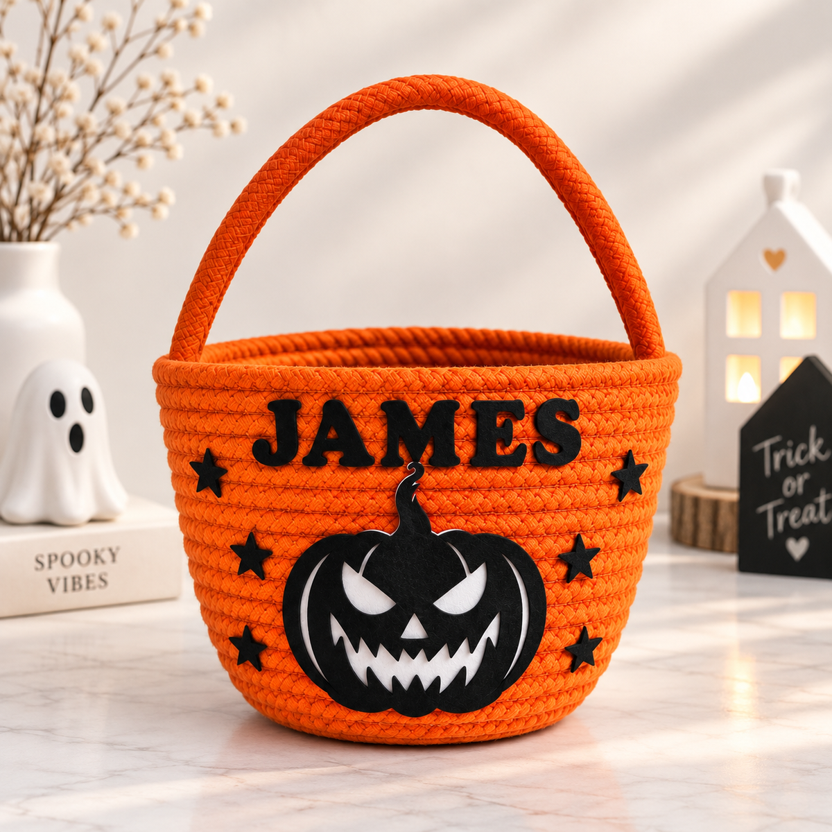 Boo Pumpkin Treasure Basket