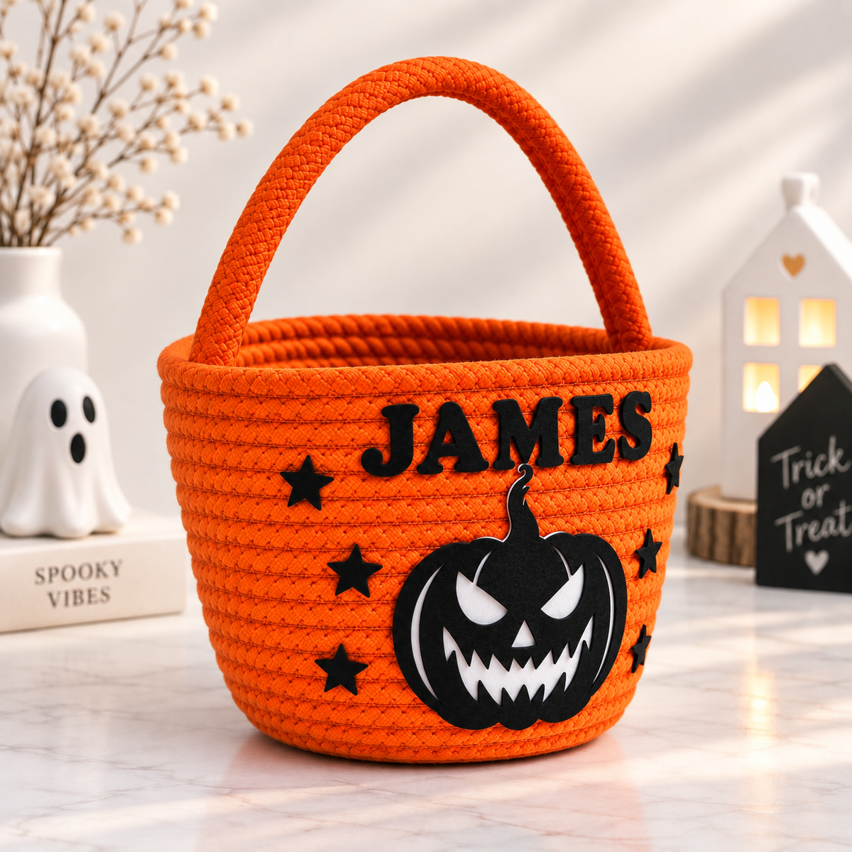 Boo Pumpkin Treasure Basket