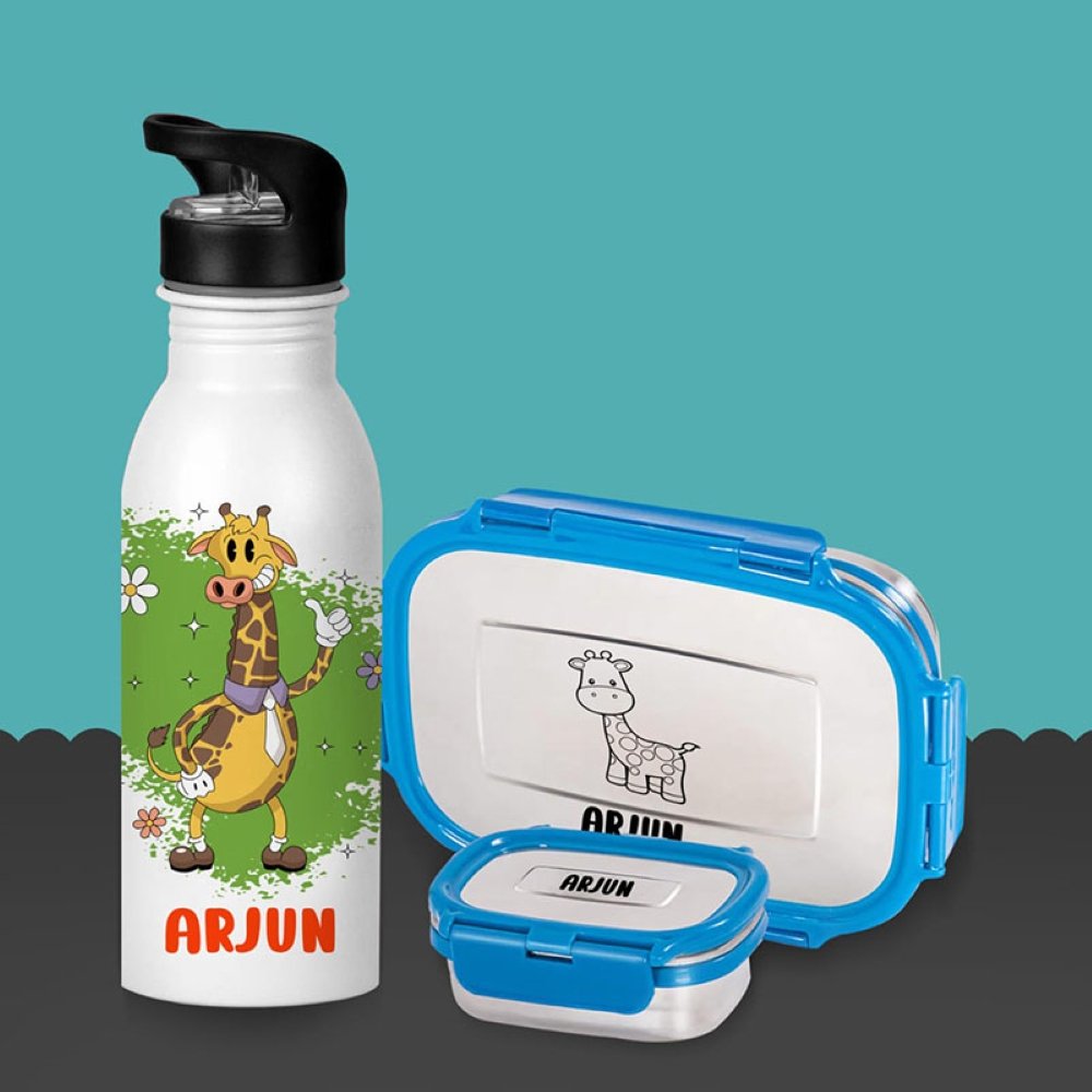 Bottle Tiffin Set- Giraffe