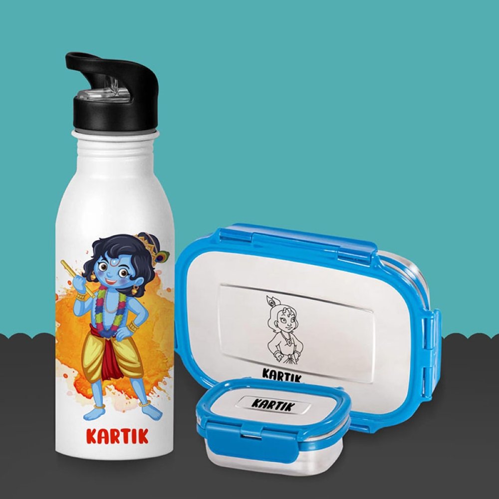 Bottle Tiffin Set- Krishna