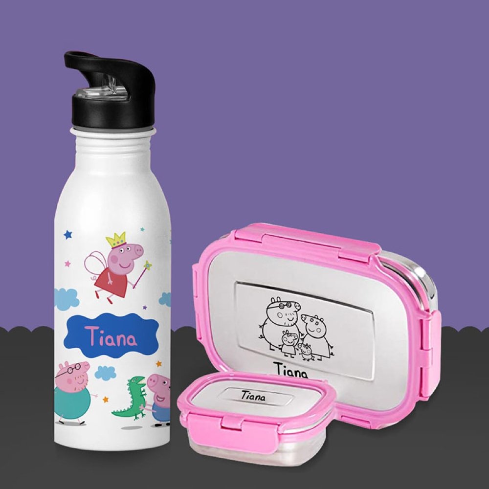 Bottle Tiffin Set- Peppa