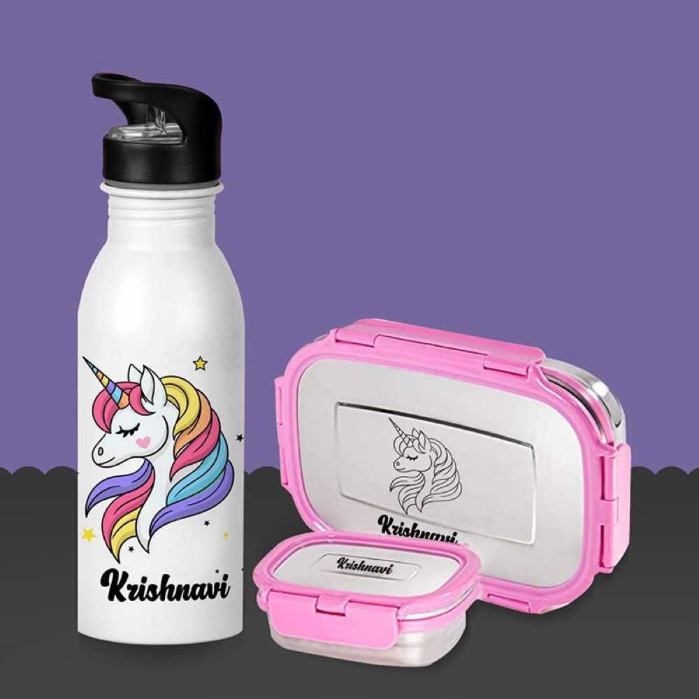 Bottle Tiffin Set- Unicorn