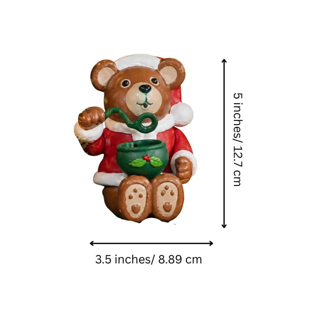 Bubble Blowing Santa Bear