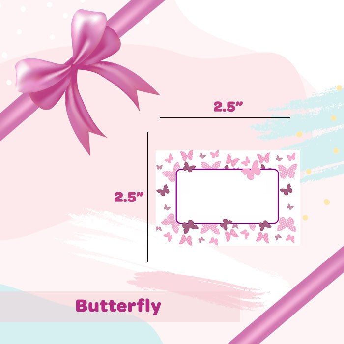 Personalised Gift Sticker - Butterfly - Set of 60